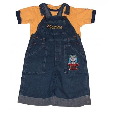 Salopeta blugi si tricou galben