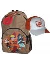 Naruto - OFERTA SPECIALA! - Ghiozdan + sapca - Pregateste-ti copilul de scoala! Un ghiozdan si o sapca cu personajul lui preferat. Acum, la un pret special! Doar pentru cunoscatori.... Buzunarul din fata este prevazut cu suport pentru chei, suport pentru telefon mobil si alte accesorii. Are si doua buzunare laterale, din plasa. 