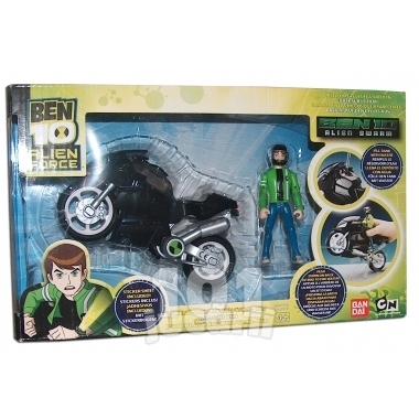 Figurina Ben 10 cu motocicleta neagra