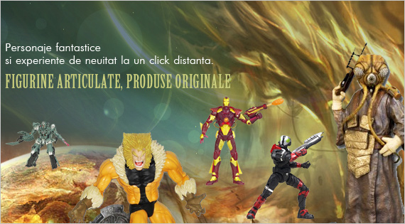 Personaje fantastice si experiente de neuitat la un click distanta. Figurine articulate, produse originale.