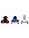 Sonic the Hedgehog Set 3 masinute metalice cu figurine (scara 1:64)