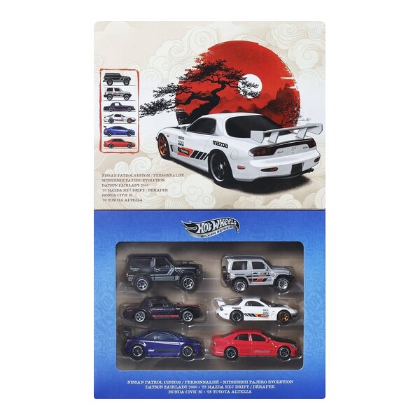 Hot Wheels Silver Series Die-Cast Vehicle 6-Pack 1/64 Streets of Japan