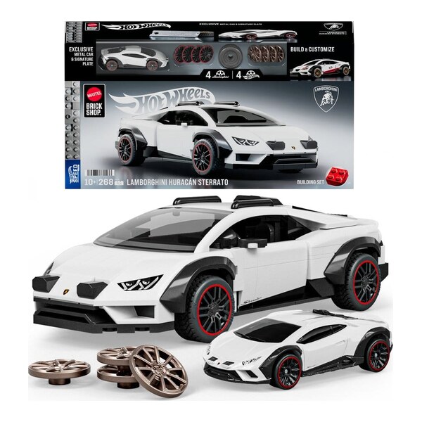 Hot Wheels Speed Mattel Brick Shop Building Set 1/32 Lamborghini Huracán Sterrato