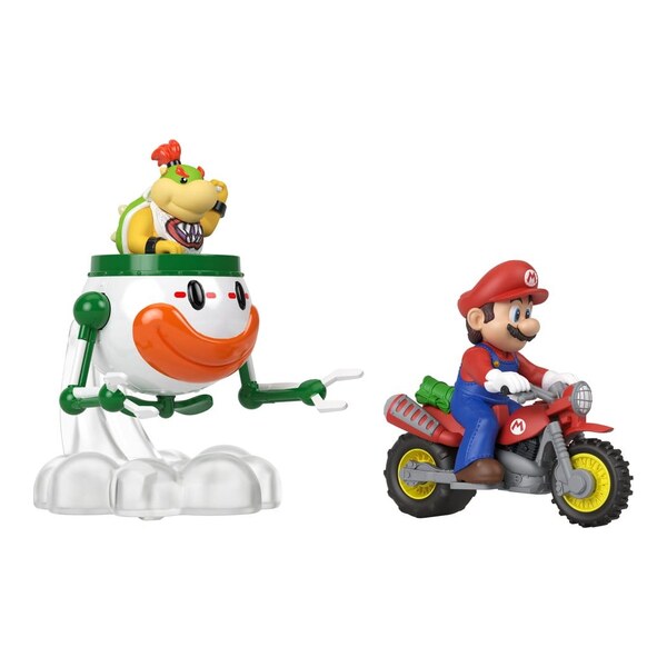 Super Mario Hot Wheels Die-Cast Vehicles 2-Pack 1/64 Mario & Bowser Jr.
