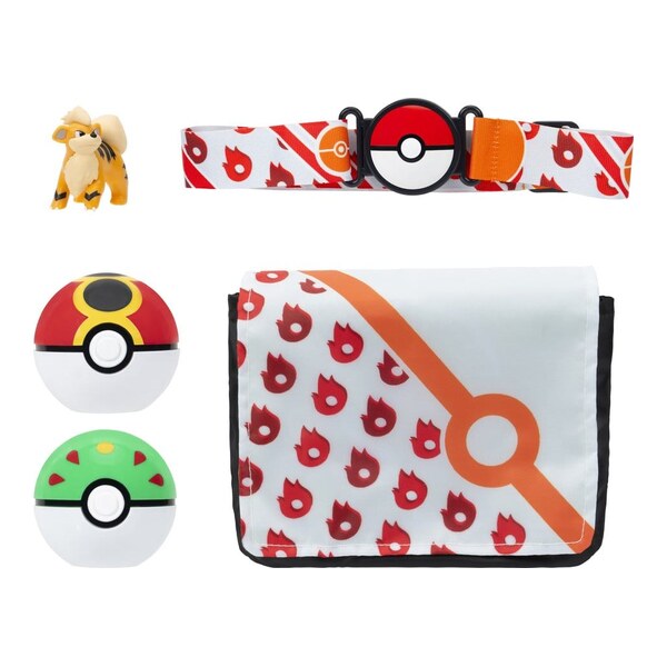 Pokemon Clip 'n' Go Bandolier Set cu figurina Growlithe