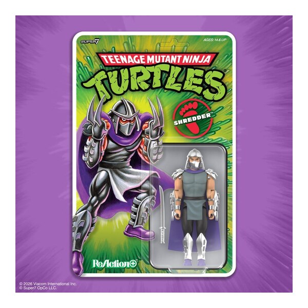 Teenage Mutant Ninja Turtles ReAction+ Figurina articulata Shredder (Wave 01)