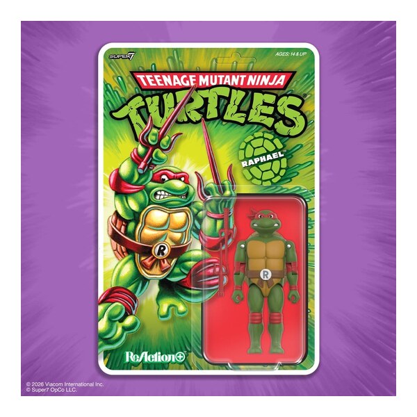 Teenage Mutant Ninja Turtles ReAction+ Figurina articulata Raphael (Wave 01)