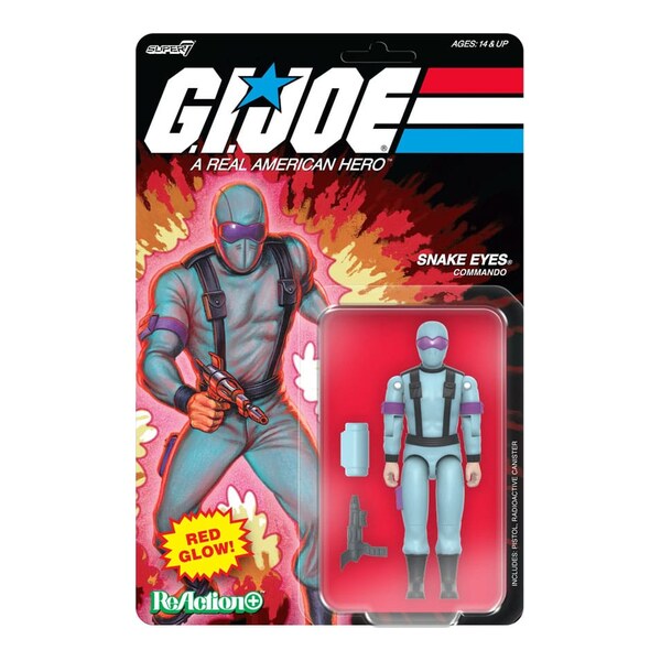 GI Joe ReAction+ Figurina articulata Snake Eyes (Red Glow, Crystal Poison - Wave 06) 10 cm