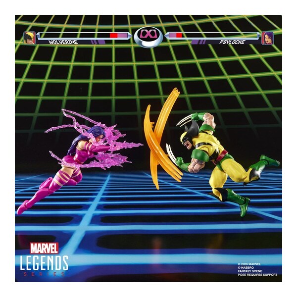 Marvel Games Set 2 figurine articulate Wolverine Vs Psylocke  15cm