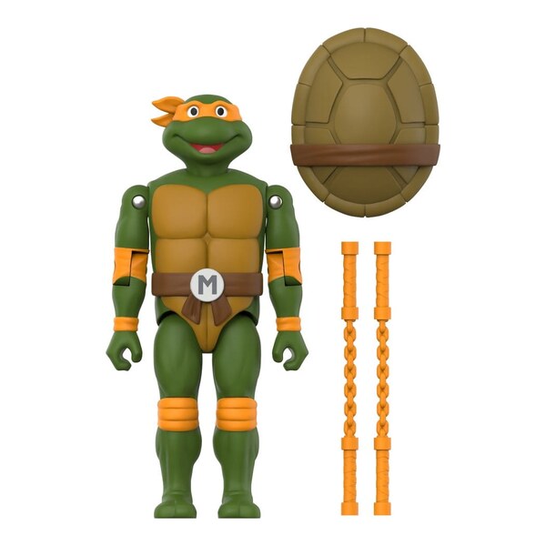 Teenage Mutant Ninja Turtles ReAction+ Figurina articulata Michelangelo (Wave 02)