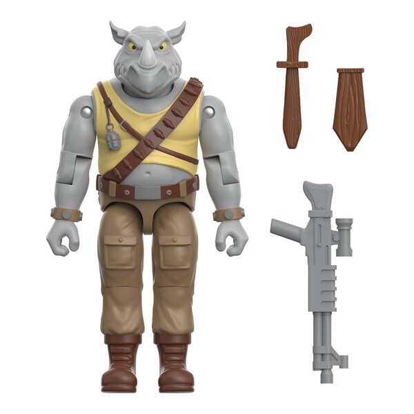 Teenage Mutant Ninja Turtles ReAction+ Figurina articulata Rocksteady (Wave 02)