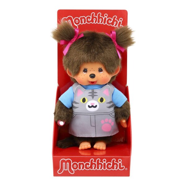 Monchhichi Jucarie de plus Cat Overalls 20 cm