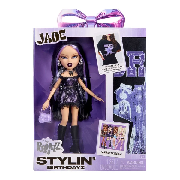 Bratz Stylin Birthday Papusa Jade cu tricou
