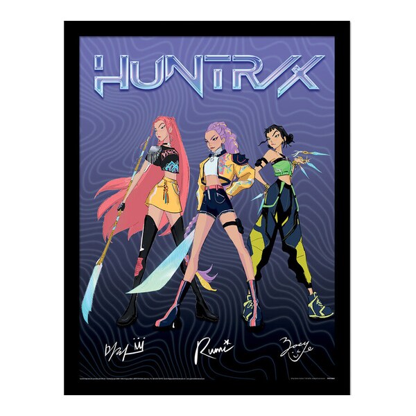 KPop Demon Hunters Huntrix Signature Framed print