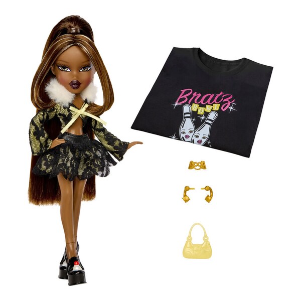 Bratz Stylin Birthday Papusa Sasha cu tricou