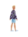 Barbie papusa baiat Fashionistas blond cu bluza cu imprimeu geometric