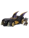 DC x Sonic - The Hedgehog Figurina articulata Shadow Batman cu vehicul Batmobil 6 cm 