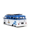 Jada masina din metal Volkswagen T1 Bus scara 1:24 si figurina Mickey Mouse