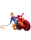 Marvel Legends Figurina articulata Ghost Rider (Johnny Blaze) si motocicleta 15cm