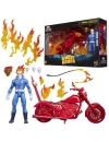Marvel Legends Figurina articulata Ghost Rider (Johnny Blaze) si motocicleta 15cm