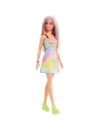 Barbie Fashionistas blonda cu suvite mov