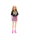 Papusa Barbie Fashionista blonda cu tinuta de vara rock