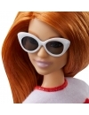 Papusa Barbie Fashionista cu fustita si tricou curcubeu