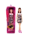 Barbie Fashionistas satena cu rochie cu imprimeu floral