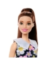 Barbie Fashionistas satena cu rochie cu imprimeu floral