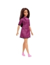 Barbie Fashionistas satena cu rochie mov