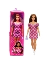 Barbie Fashionistas satena cu rochie roz cu buline