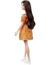 Papusa Barbie Fashionista satena cu rochita portocalie cu buline