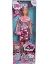 Papusa Steffi Love cu rochita cu paiete si model Hello Kitty