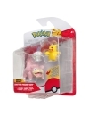 Pokemon Battle Set 3 figurine Pikachu (Female), Litwick, Slowpoke 5 cm