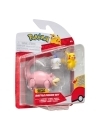 Pokemon Battle Set 3 figurine Pikachu (Female), Litwick, Slowpoke 5 cm