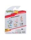 Pokemon Battle Set 3 figurine Pikachu (Female), Litwick, Slowpoke 5 cm