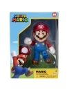 Super Mario Figurina articulata Mario cu Supermushroom 10 cm