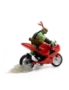 Teenage Mutant Ninja Turtles BST AXN Figurina articulata Raphael si motocicleta (IDW Comics) 13 cm