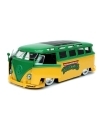 Teenage Mutant Ninja Turtles Hollywood Rides Diecast Model 1/24 1962 VW Bus cu figurina Leonardo