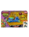 Teenage Mutant Ninja Turtles: Mutant Mayhem Figurina articulata Raphael cu scooter si atas 11 cm 