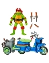 Teenage Mutant Ninja Turtles: Mutant Mayhem Figurina articulata Raphael cu scooter si atas 11 cm 