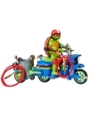 Teenage Mutant Ninja Turtles: Mutant Mayhem Figurina articulata Raphael cu scooter si atas 11 cm 