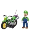 The Super Mario Galaxy Movie Figurina articulata Luigi cu vehicul (motocicleta)  6 cm