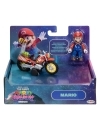 The Super Mario Galaxy Movie Figurina articulata Mario cu vehicul (motocicleta) 6 cm