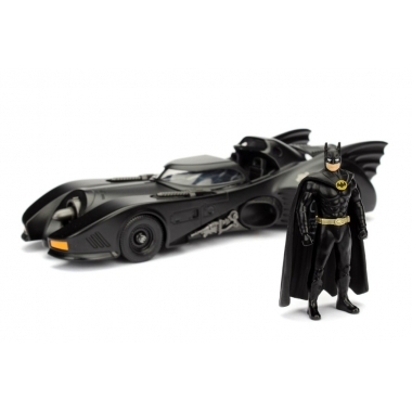 Batman Diecast Model 1/24 1989 Batmobile cu figurina