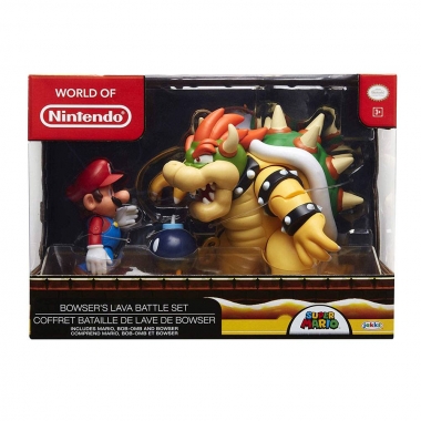 World of Nintendo Mario vs. Bowser Lava Battle 6-15 cm