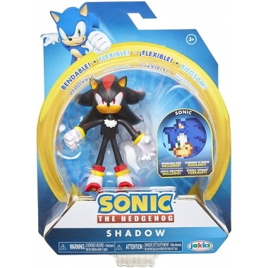 Sonic the Hedgehog, Shadow figurina flexibila 10 cm cu accesorii