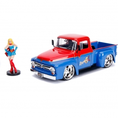 DC Bombshells 1956 Ford F100 cu figurina, macheta auto 1:24