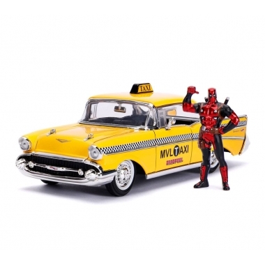 Deadpool  Yellow Taxi Chevy Bel Air 1957, macheta auto 1:24