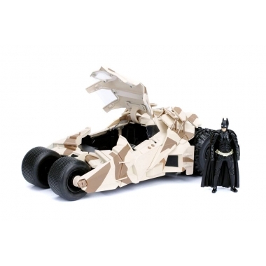 Batman The Dark Knight Diecast Model 1/24 2008 Batmobile Camo with figure